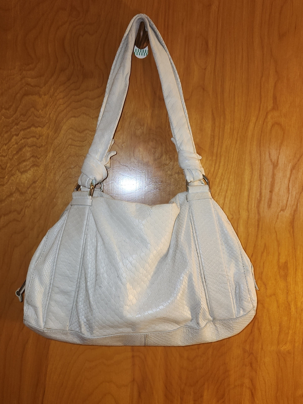 Cole Haan Cream Shoulder Bag with Soft Knotted Straps